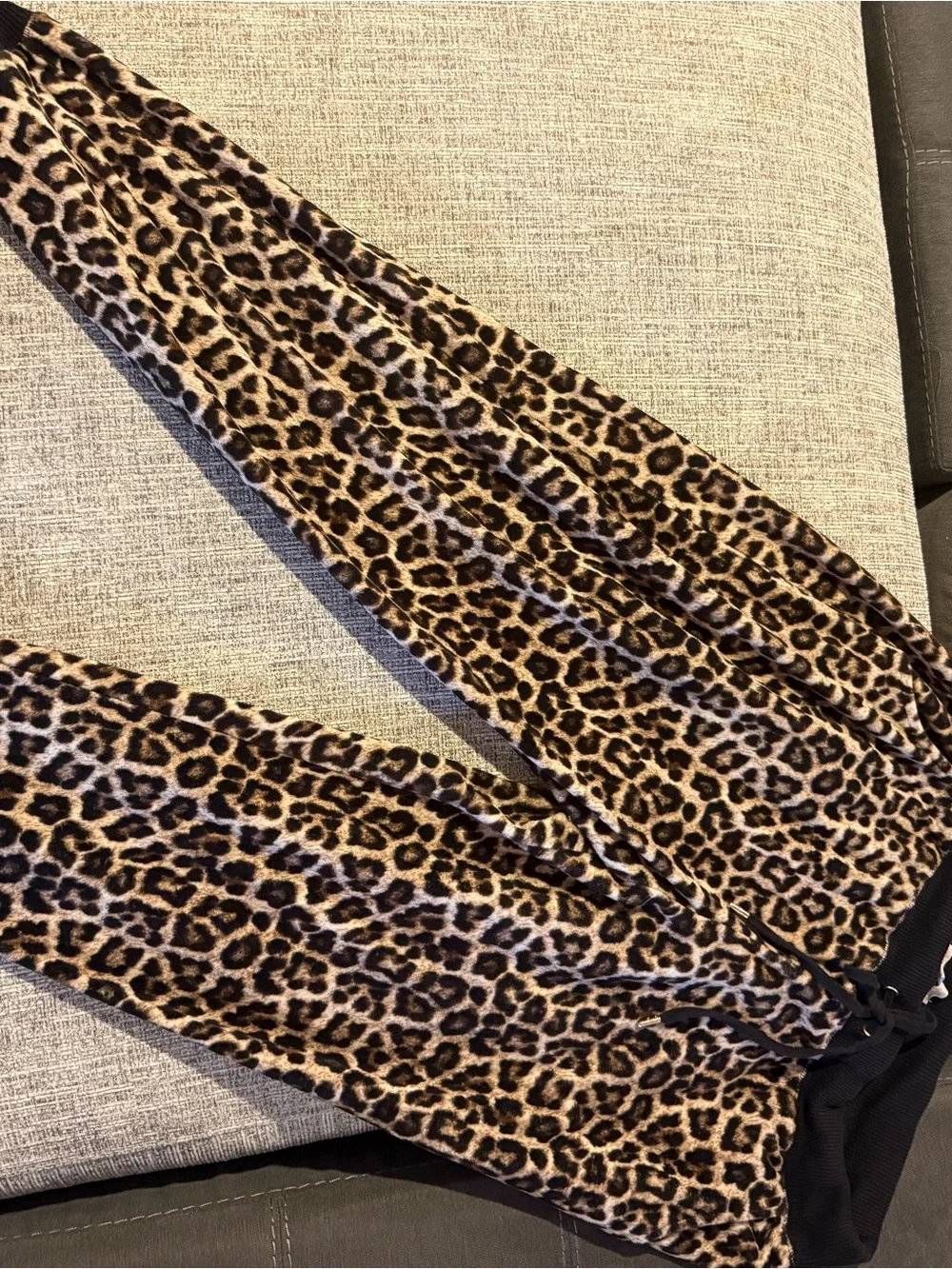 Michael Kors Leopard-Print Jogger Pants in Brown and Black
